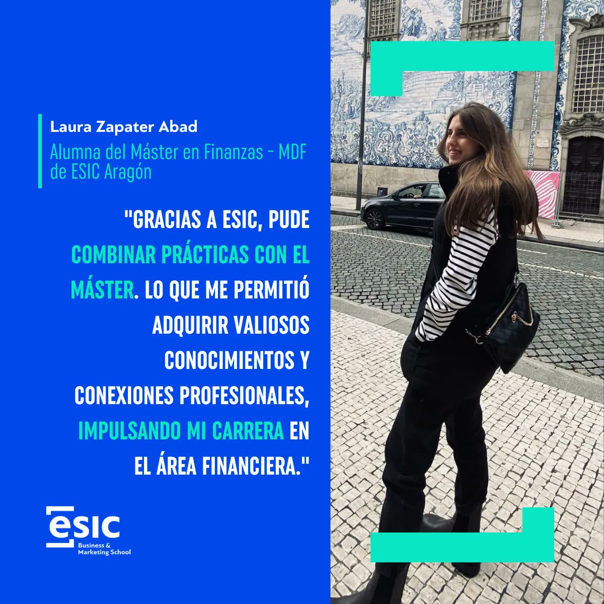 esiczaragoza's tweet photo. 🚀 Hoy os presentamos a Laura, #EsicAlumni del MDF de #EsicAragon
🌟 Cuya pasión por aprender y dedicación la han llevado a crecer en el mundo de las finanzas de la mano de #AliaConsultores. Su #crecimiento desde el inicio del MDF es inspirador.
👩🎓 #OrgulloEsic #TalentoEsic https://t.co/zsqweVyy4Z