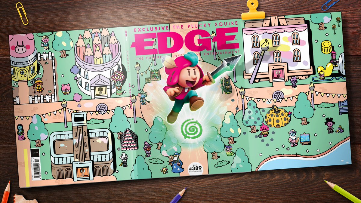 2D or not 2D: that is the question, in Nintendo-inspired storybook adventure The Plucky Squire. The new issue of Edge is on sale now, with an exclusive foldout cover.  bit.ly/EDGE389