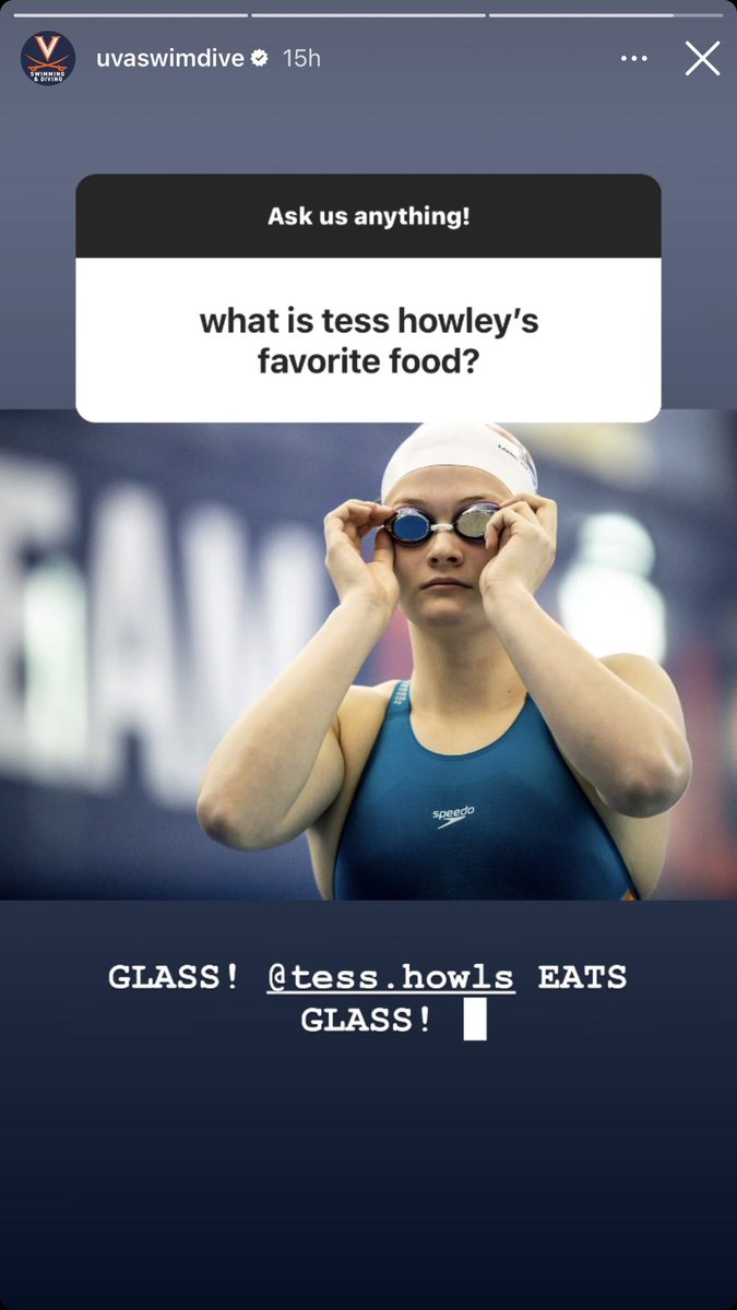 This just in: Tess Howley eats glass.