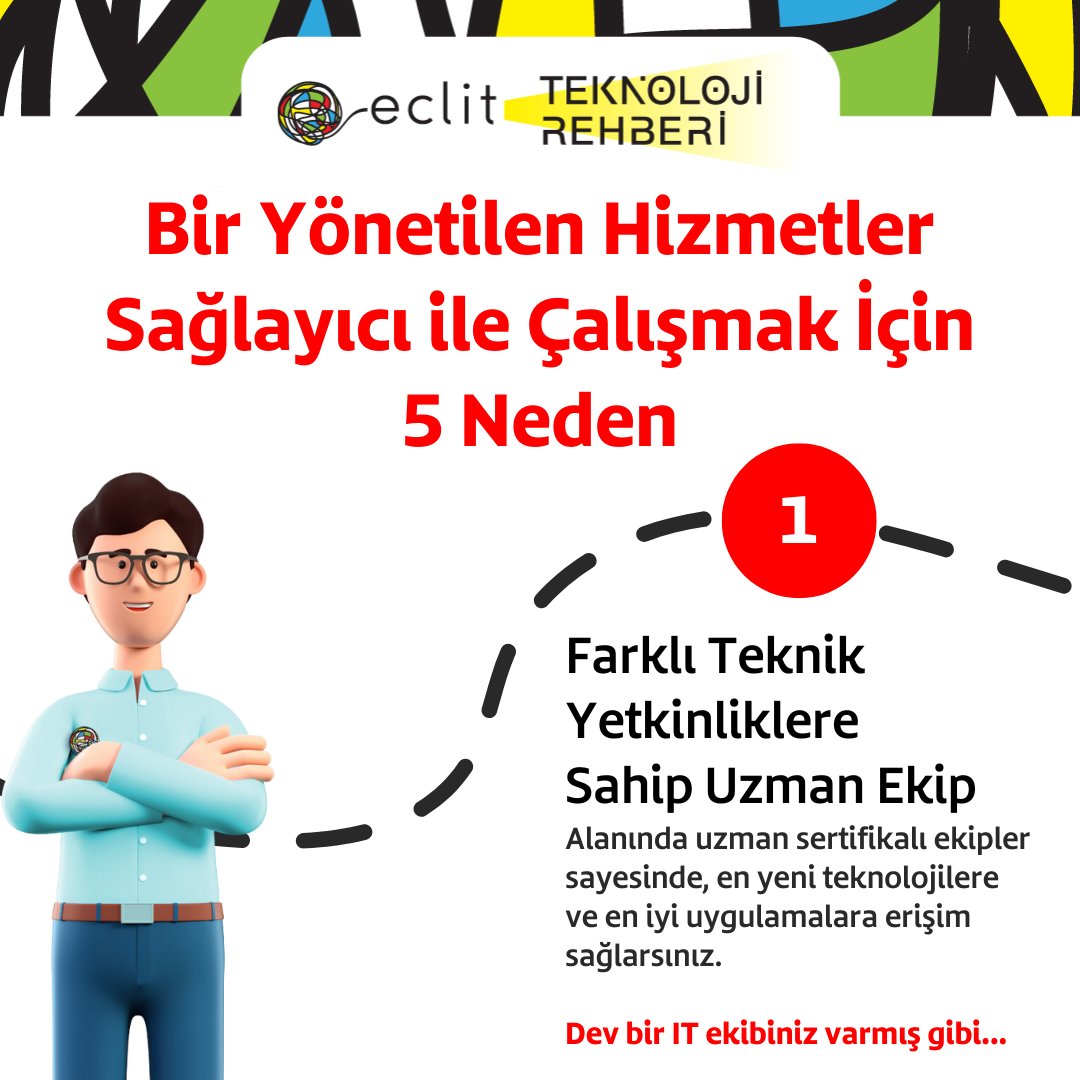 Yetkinliklere sahip uzman bir ekip sayesinde kurumlar, en son teknolojilere erişebilir ve iş süreçlerini optimize edebilirler. 
Yönetilen Hizmetler Sağlayıcıları, kurumların rekabetçi kalmalarına ve yenilikleri benimsemelerine yardımcı olur.

 bit.ly/3PsDsH9

#Eclit