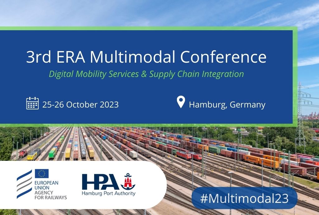 ERA_railways's tweet image. 📣 Save the date on 25-26 October 2023 for the 3rd ERA Multimodal Conference (Digital Mobility Services &amp;amp; Supply Chain Integration) in Hamburg!

Stay tuned for more information!

#Multimodal2023 #railways #transport