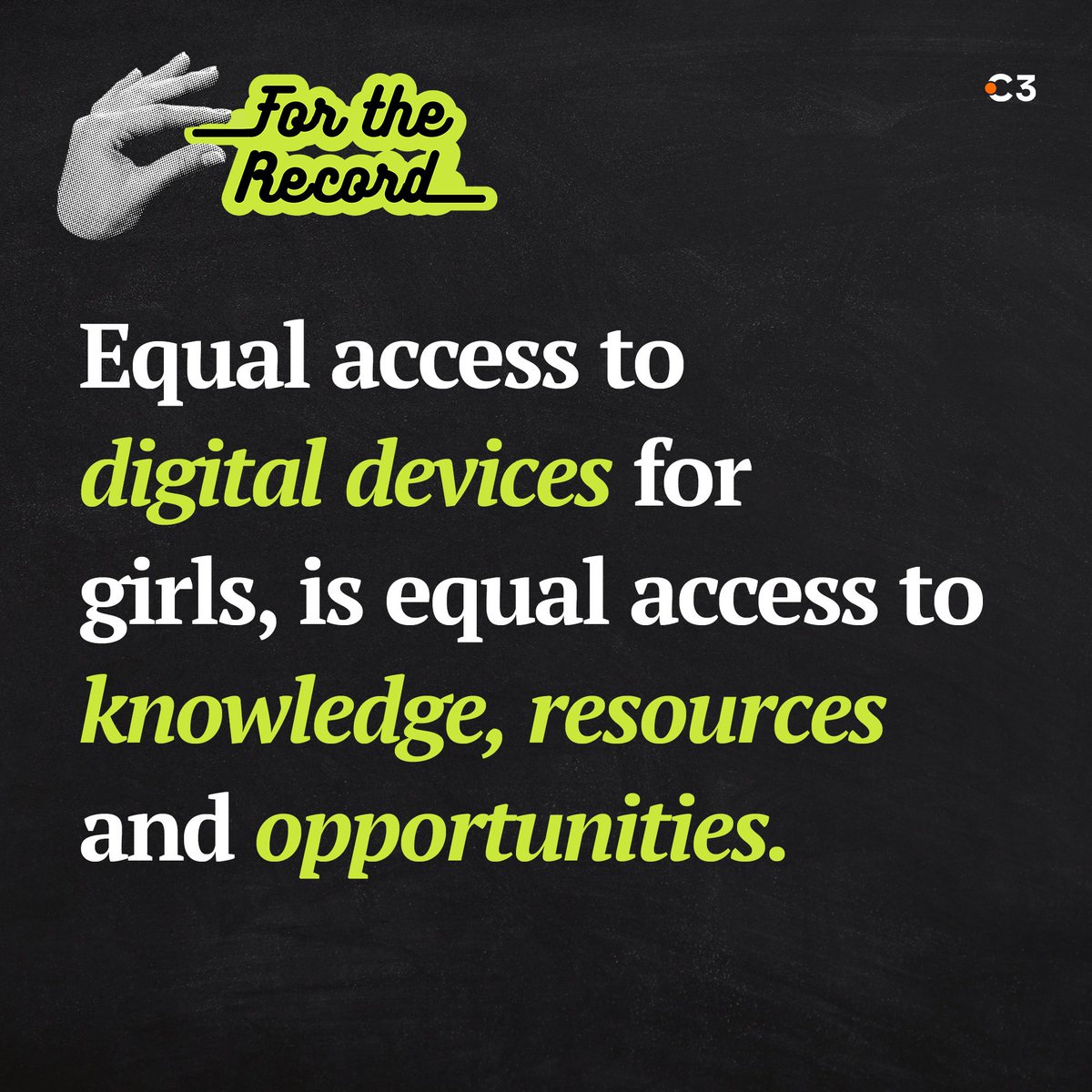 c3_india's tweet photo. #ForTheRecord
Bridging the gendered digital gap is key to making sure that girls and women aren’t left behind from #DigitialIndia’s progress.
#C3’s digital literacy projects equips young girls to both access digital devices, and understand how to use digital tools for education, information, work, and beyond. We #LogHerIn, so she can unlock her future.
.
.
#DigitalBharat #GirlEmpowerment #GenderEquity #DigitalFuturForAll #FTR