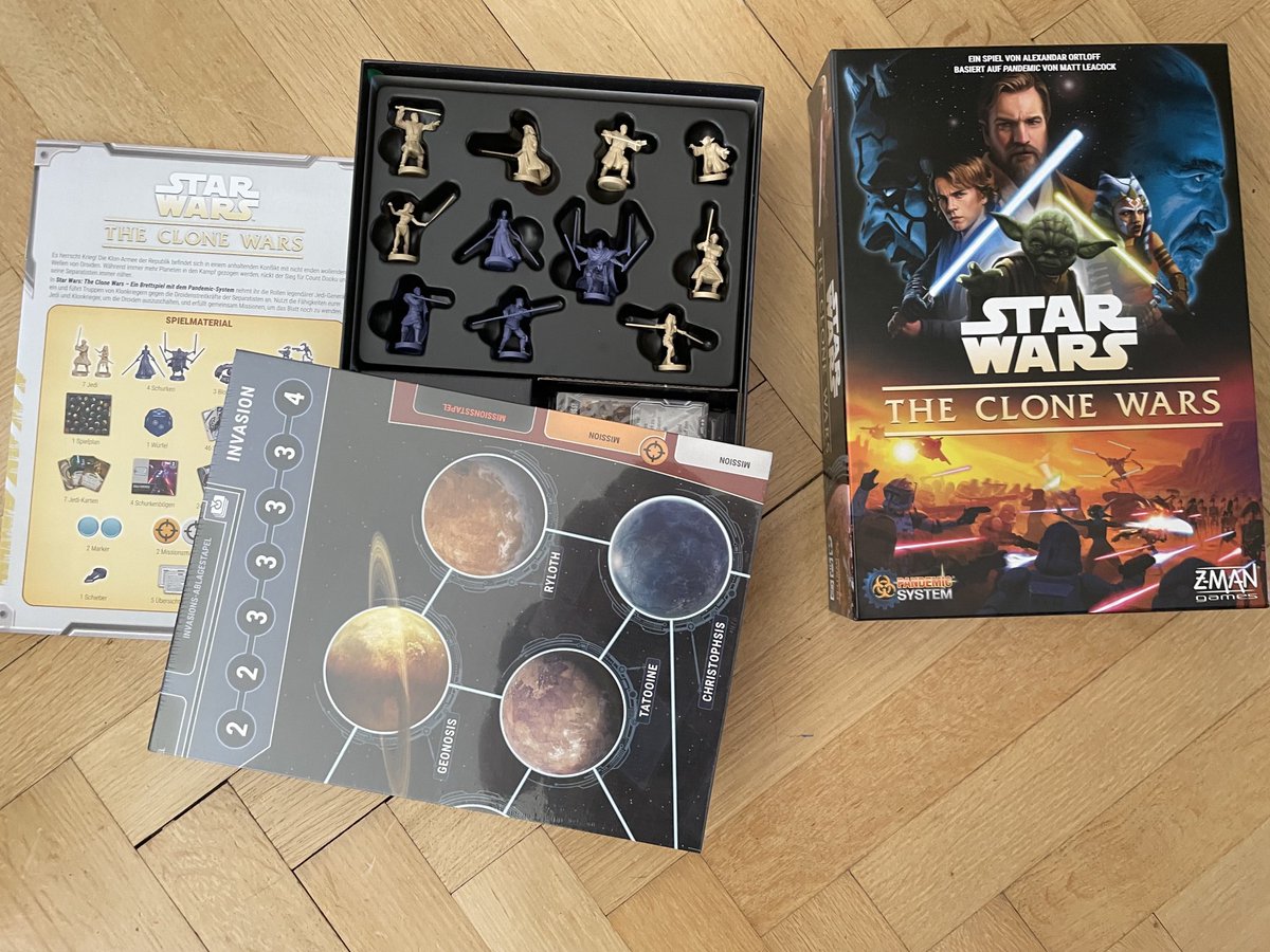 gecudam's tweet photo. Neues Spielefutter, Ersteindruck ist schon mal sehr gut, bin gespannt #StarWars #Pandemic #boardgames https://t.co/S182OiaLEb