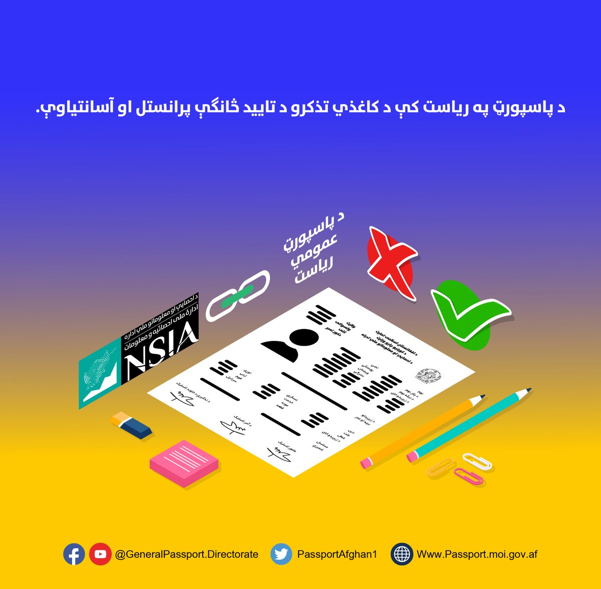 passportafghan1's tweet photo. د پاسپورټ په ریاست کې د کاغذي تذکرو د تایید څانګې په پرانېستلو سره اسانتیاوې رامنځته شوي
https://t.co/JoKnQI69hL https://t.co/8AFLtptFjE