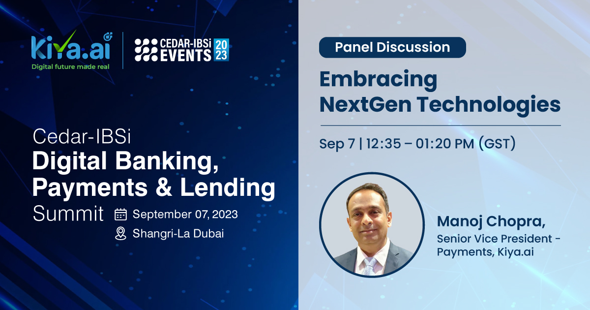 DigitalkiyaAi's tweet photo. We are delighted to be the #Metaverse Partner for the @cedarmgtcons Digital Banking, Payments & Lending Summit'23, where Mr. @manoj_chopra_in, Sr. Vice President, https://t.co/4d7vwbywhz will talk about the importance of embracing #NextgenTechnologies.
https://t.co/sqzaBaLDrb https://t.co/fgs53bhp67