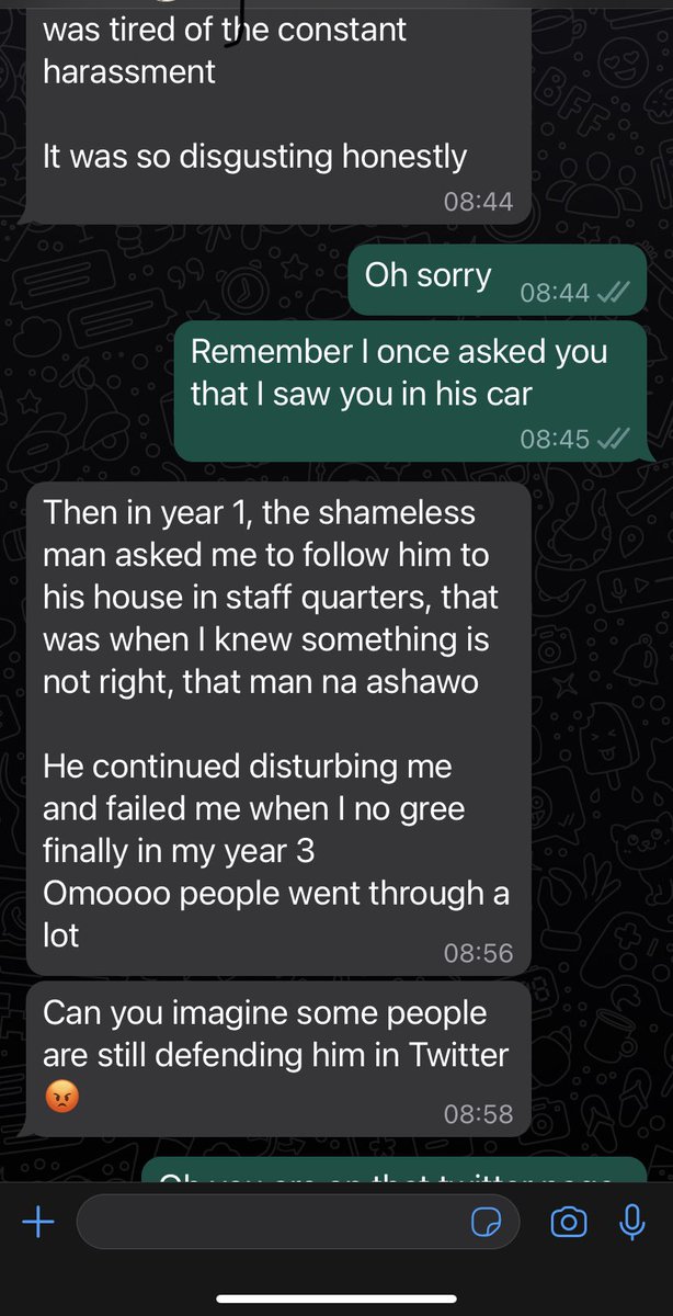 @deji_lambo Showed one of my friend’s this post, I once saw her in his car when she was in year 1 and that was my finals…See her response. That guy should be jailed