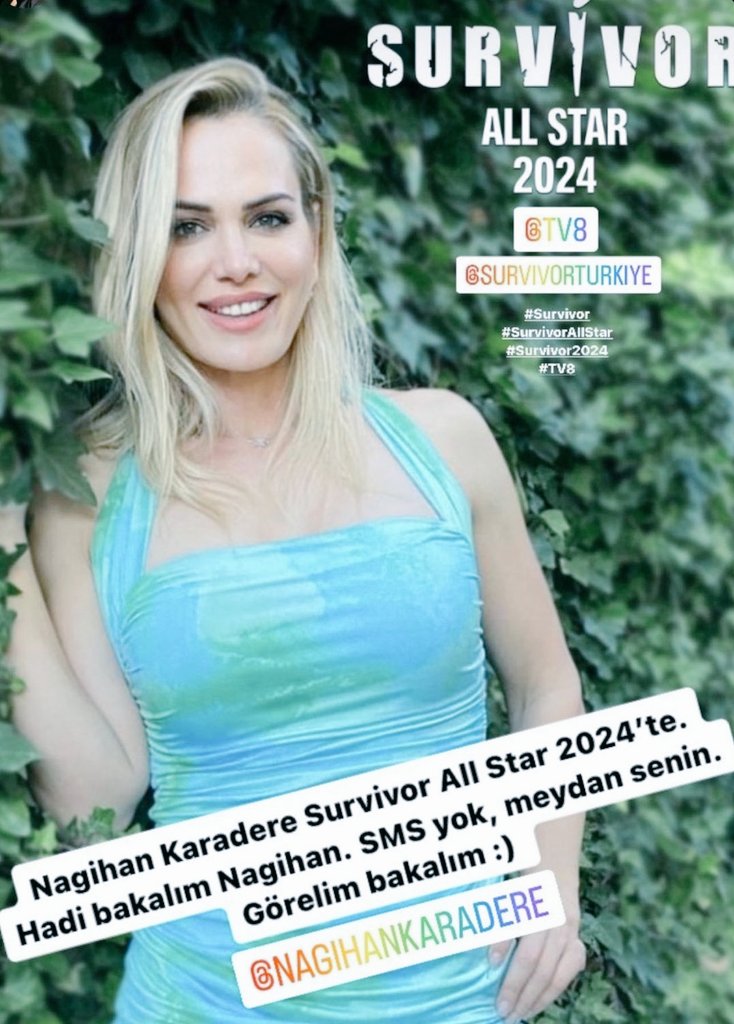 #SurvivorAllStar2024'ün ikinci yarışmacısı Nagihan Karadere.