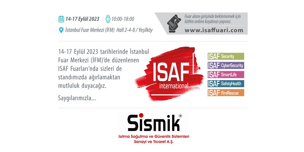 SismikAS's tweet photo. 14-17 Eylül tarihleri arasında İFM / İstanbul Fuar Merkezinde gerçekleştirilecek olan ISAF Fuar'ında firmamız Sismik A.Ş. katılımcı olarak yer alacaktır.
Siz değerli misafirlerimizi ağırlamaktan onur duyacağız.
HALL : 2 D / STAND NO: 142
@marmara_fuar https://t.co/YYtifEZu38