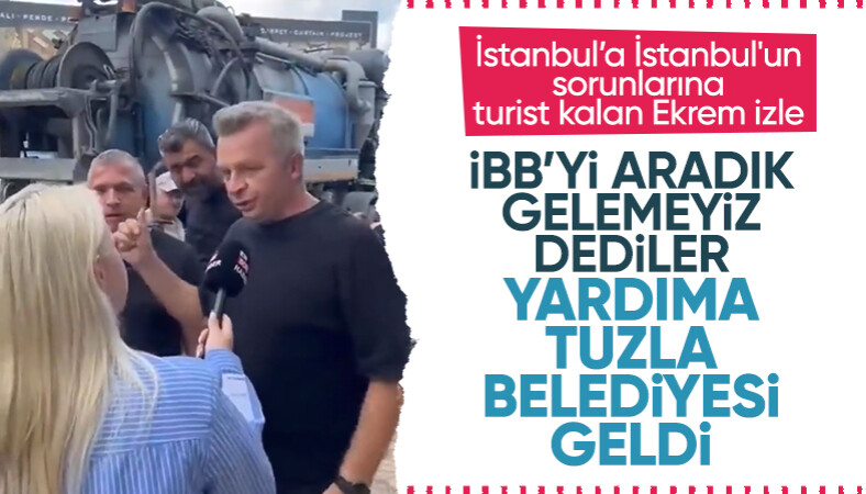 Sele teslim olan mobilya sitesinde mikrofon uzattığımız bir vatandaş, felaket anlarında ilk desteğin Tuzla Belediyesi'nden geldiğini, İBB'nin ise geç saatte gelip fotoğraf çektirip döndüğünü aktardı