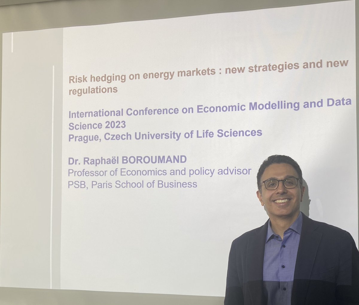 😉#Prague international #conference. I presented my #scientific publication to professors, researchers, and economists from all over the world at the 'International Conference on Economic #Modelling and #Data #Science'
