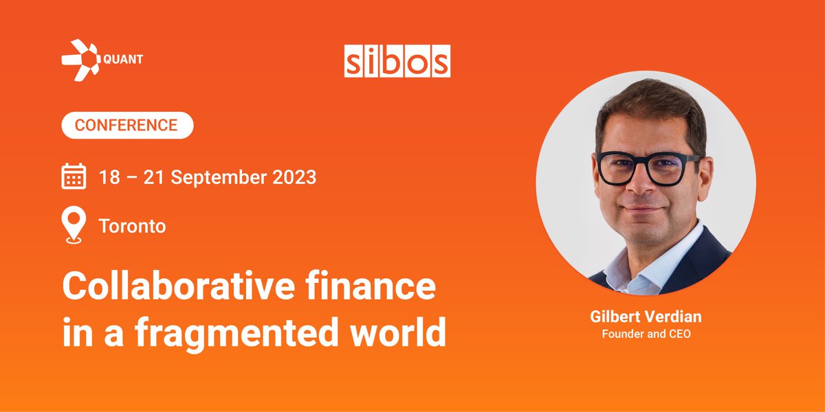 We'll be at #Sibos again to engage in the critical dialogue that pushes our industry forward.

<a href="/gverdian/">Gilbert Verdian</a> will be discussing our recent work on #CBDCs for the @BankofEngland, as well as our vision for #TokenisedBanking.

Email us at marketing@quant.network for a meeting.