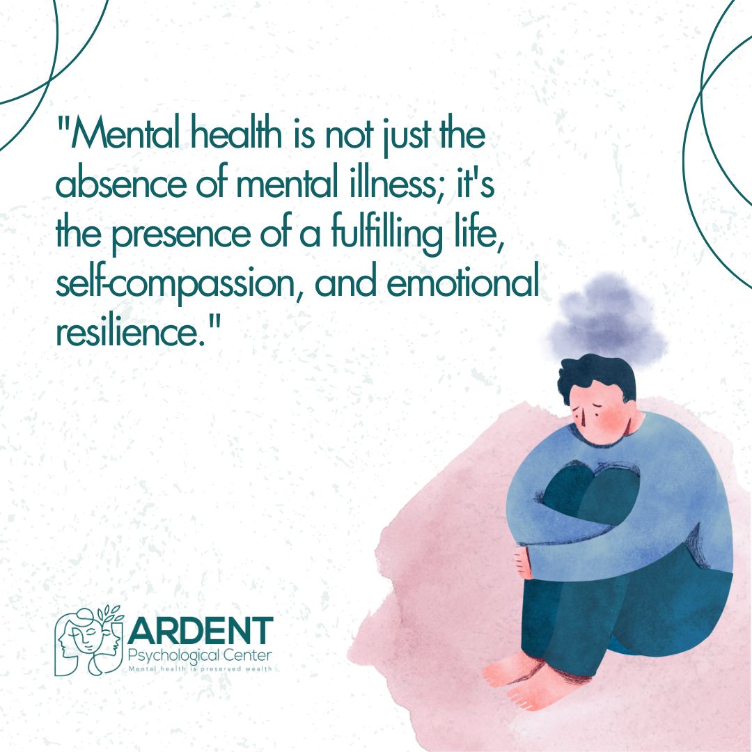 Achieving true mental health involves more than just the absence of illness; it's about fostering a life filled with self-love, resilience, and purpose. 🌱💪 #PrioritizingMentalWellness #JourneyToWellness