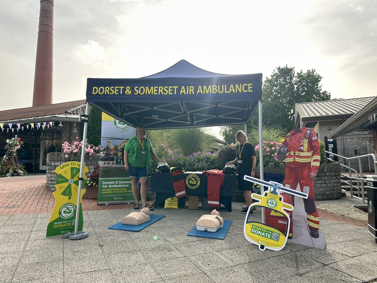 dsairambulance's tweet photo. This week is #AirAmbulanceWeek and we are hitting the streets of @ClarksVillageUK to teach life-saving CPR!🫀

Come and talk to us to find out more about your local life-saving #AirAmbulance charity.

📍 Clarks Village, Farm Road, Street, Somerset, BA16 0BB
⏰ until 4:30pm today https://t.co/MeHbS9y6c2