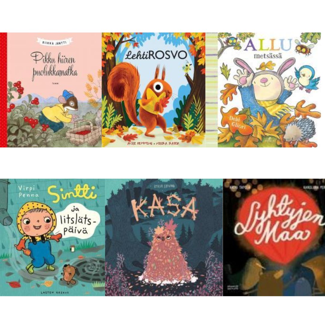 Pimenevinä iltoina on mukavaa lukea värikästä kuvakirjaa yhdessä aikuisen kanssa. Näissä syksyissä kuvakirjoissa hypitään lehtikasoihin, kerätään marjoja ja sieniä, loiskitaan lätäköissä ja  samoillaan punaisessa väriloistossaan hehkuvassa metsässä. 🍂

kirjasampo.fi/fi/sivupiiri-s…