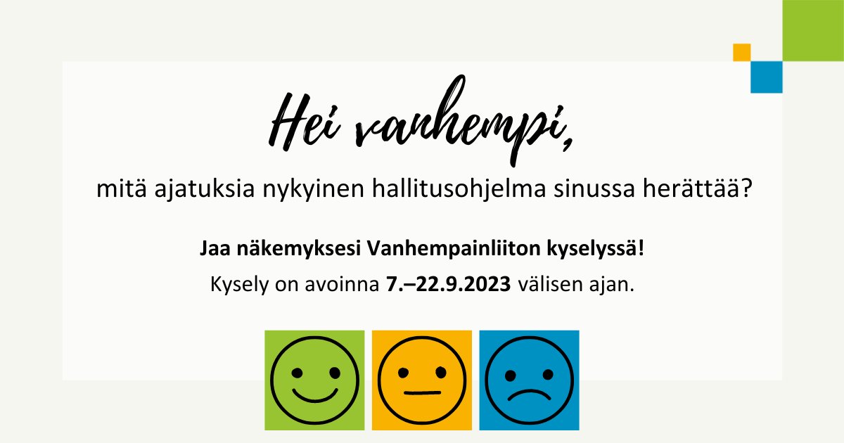 kotijakoulu's tweet photo. Hei #vanhempi, mitä ajatuksia uusi #hallitusohjelma sinussa herättää?
✅Vastaa kyselyyn, jossa nostetaan esiin hallitusohjelman kasvatusta ja koulutusta koskevia kirjauksia ja kysytään näkemystäsi niiden tärkeydestä. ⬇️ #varhaiskasvatus #perusopetus #2aste
https://t.co/aD7U0Qt0mP https://t.co/dg2cUMFkfH