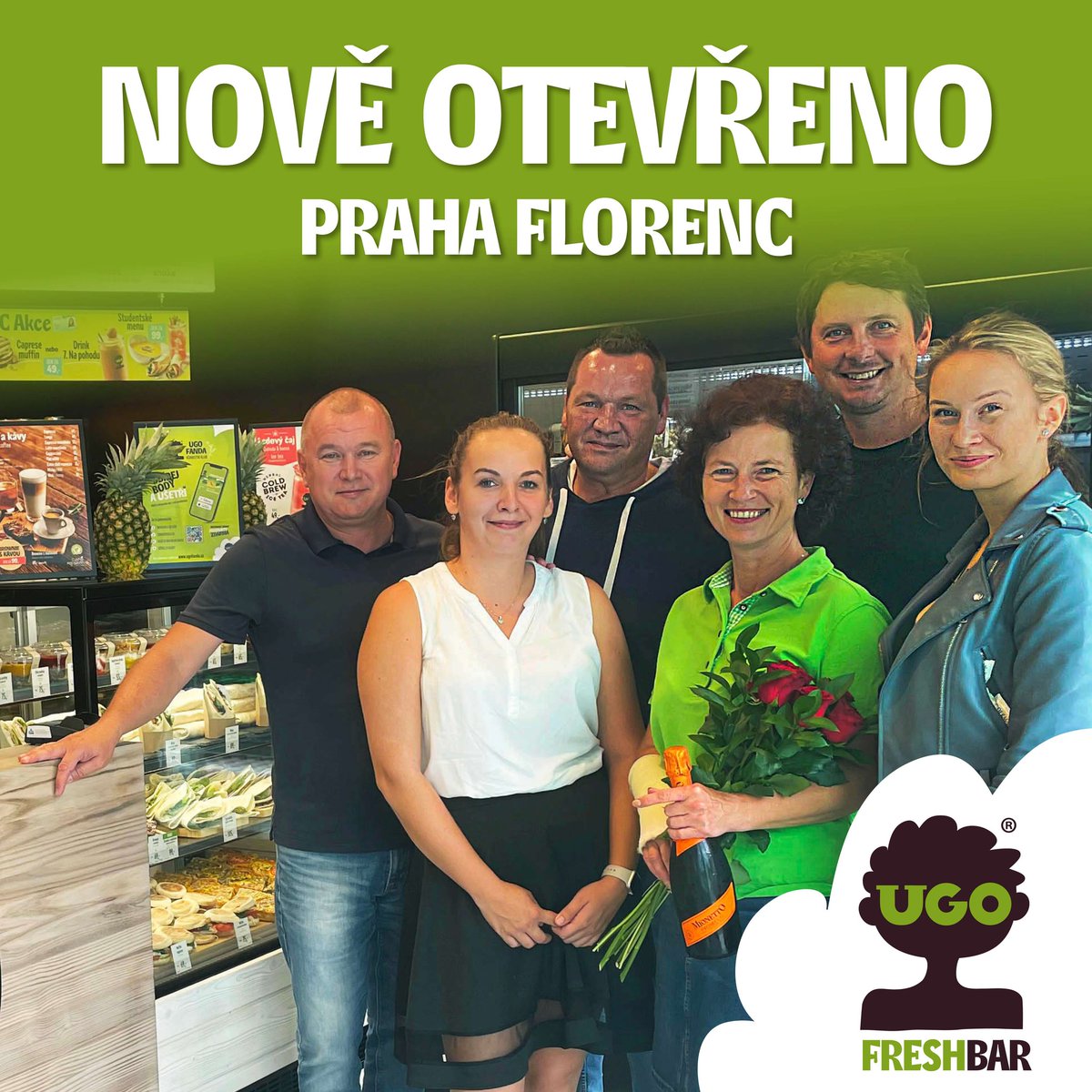 kofola's tweet photo. Dobít se šťávou nebo zakousnout něco zdravého můžete už na 60 provozovnách #UGO. Ta poslední se otevřela nedávno v Praze na Florenci. 🍹🌿 Jestli patříte k fanouškům zdravé a vyvážené stravy, stavte se na něco dobrého! 💚
#zdravastrava #freshbar #Kofola https://t.co/zenxmR99o1