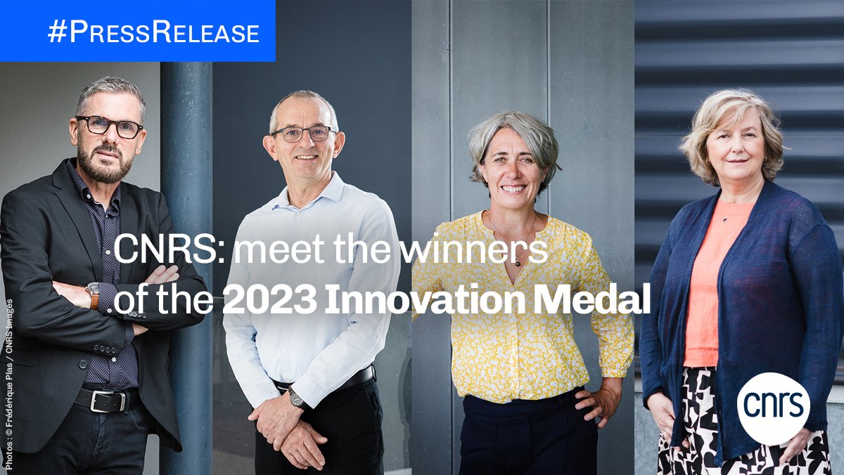 #PressRelease 🗞️ Marc Antonini, Jacques Gierak, Claire Hellio and Patricia Rousselle are the winners of the 2023 @CNRS Innovation Medal. ➡️ cnrs.fr/en/press/cnrs-… #CNRStalents 💡 Created a decade ago, this award honours research emerging from laboratories under CNRS…
