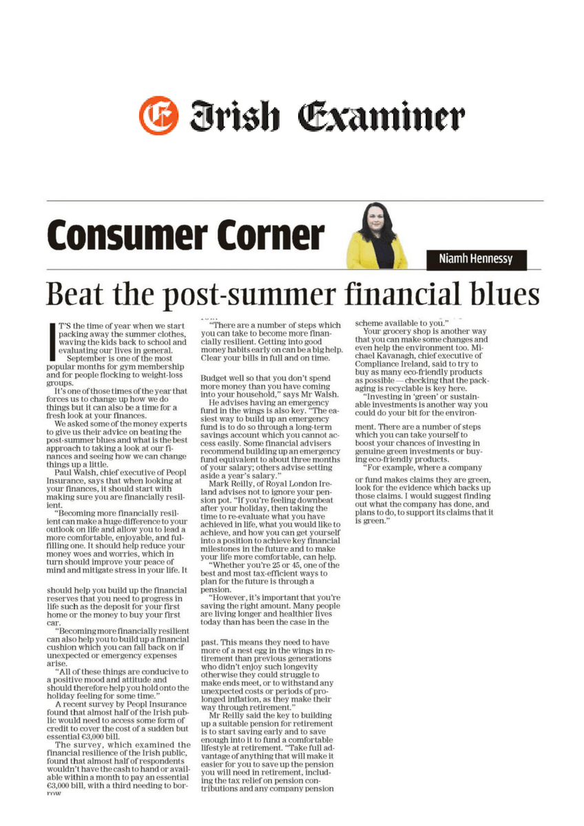 ComplianceInst's tweet photo. Irish Examiner today. “Your grocery shop is another way that you can make some changes and even help the environment too. Michael Kavanagh, CEO of Compliance Institute said try to buy as many eco-friendly products as possible checking that the packaging is recyclable is key here. https://t.co/bKGXauidjD