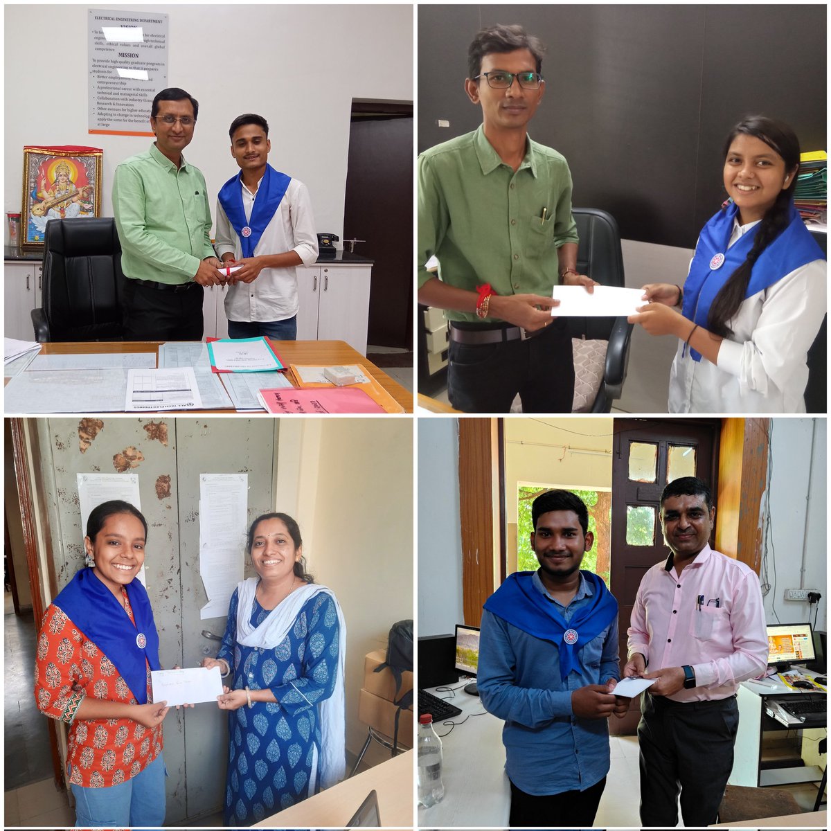 NssLdce's tweet photo. How Volunteers of NSS LDCE celebrated Teachers day with Faculty Members of LDCE?
By giving hertfelt notes (A letters with best wishes) on this Teachers day.
Here are some Glimpses of the day.
#teachersday #Letters_with_notes #notes #nss #nssldce #Volunteers https://t.co/OHpFD4X6I4