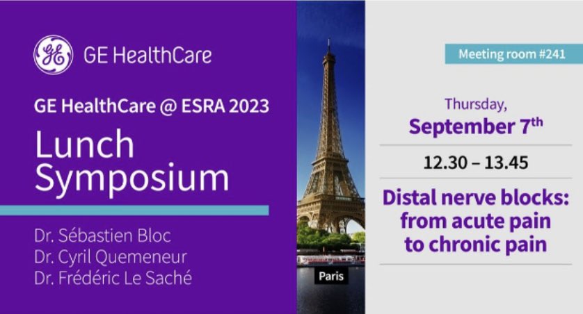 Laura Ellen Brereton (@lauraellen115) on Twitter photo Don’t forget to join <a href="/GEHealthCare/">GE HealthCare</a> for a lunch time meeting with Dr Sebastian Bloc, Dr Cyril Quemeneur & Dr Frederic Le Sache
#POCUS #regionalanaesthesia Don’t forget to join <a href="/GEHealthCare/">GE HealthCare</a> for a lunch time meeting with Dr Sebastian Bloc, Dr Cyril Quemeneur & Dr Frederic Le Sache
#POCUS #regionalanaesthesia