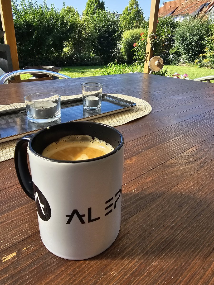 DrAlba1990's tweet image. Good morning together,
I think this is the best coffee I have ever drunk !!! 🚀😎🐒🤩😍
@Aleph__Zero @AZERO_ID @CryptoLootShop #firstcoffee #coffeemeandcoffeeyou