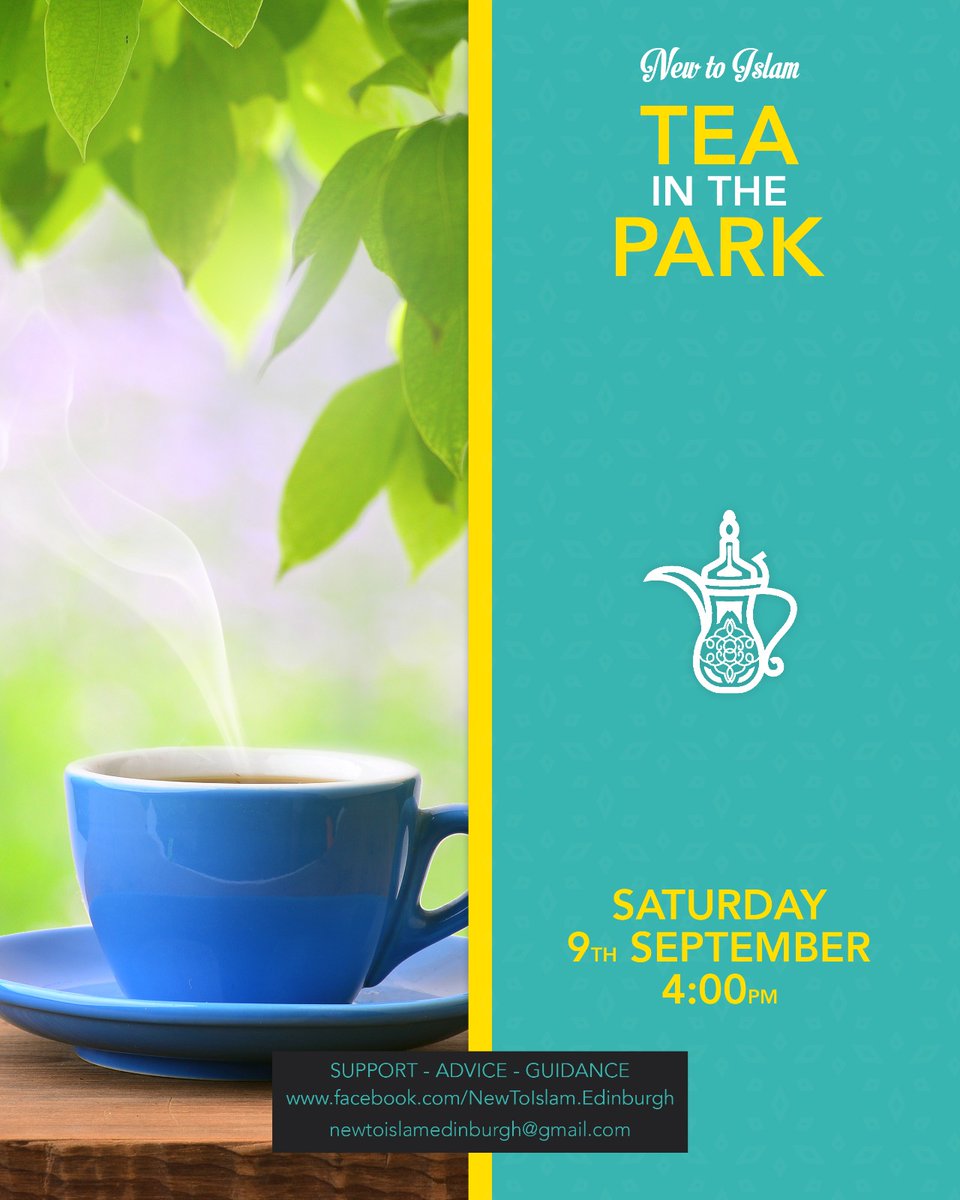 New to Islam presents
A chance to meet other converts and people interested in Islam in a relaxed environment while the weather is still ok. Friends and families welcome. Kids can enjoy the play park nearby. Tea, cake and good company provided.
East Meadows Play Park,EH8 9LW