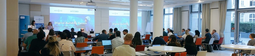 project_accord's tweet photo. Just started!
ACCORD partners meeting in Berlin on #digitalbuildingpermit.
@IsstFraunhofer
@VTTFinland @unikoblenzde @opengeospatial @Ace_Cae @hamburg_de @ajmalgrat @ontotext @Solibri @FutureInsightbv @IMTFrance @ITeC_es @cardiffuni @MyBCU @buildingSMARTIn https://t.co/tGP21ZZoAe