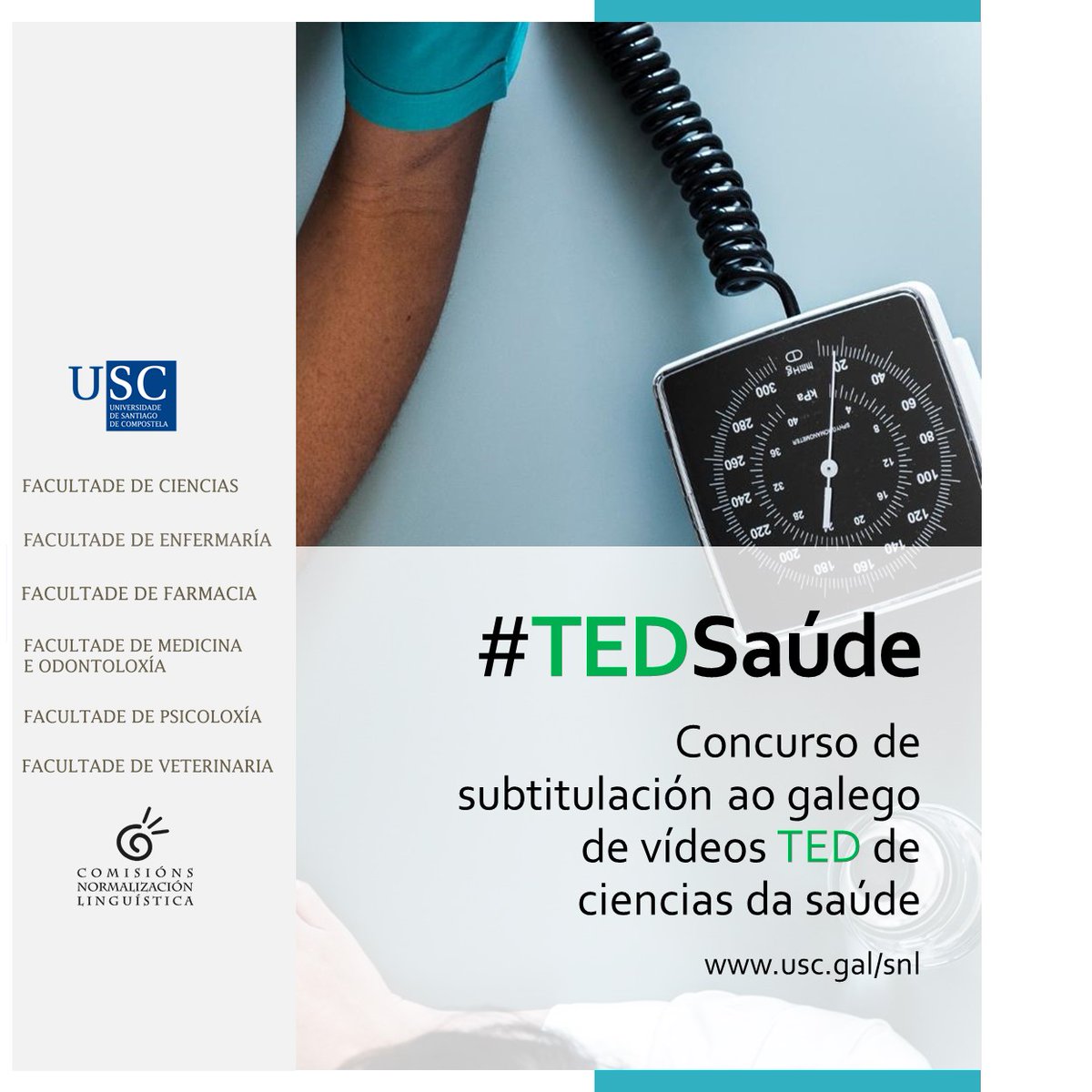 Arrinca o curso 23-24 e con el a actividade de promoción do galego.
Ata o 30 de setembro podedes inscribirvos no concurso TED Saúde, que reparte 1200 euros entre os mellores traballos de subtitulación de charlas TED ao galego.
Info en: i.gal/tedsaude23