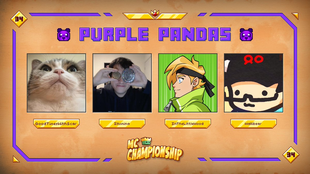 👑 Announcing team Purple Pandas 👑 @GTWScar @IlluminaHD @InTheLittleWood @Wallibear Watch them in MCC on Saturday 16th September at 8pm BST!