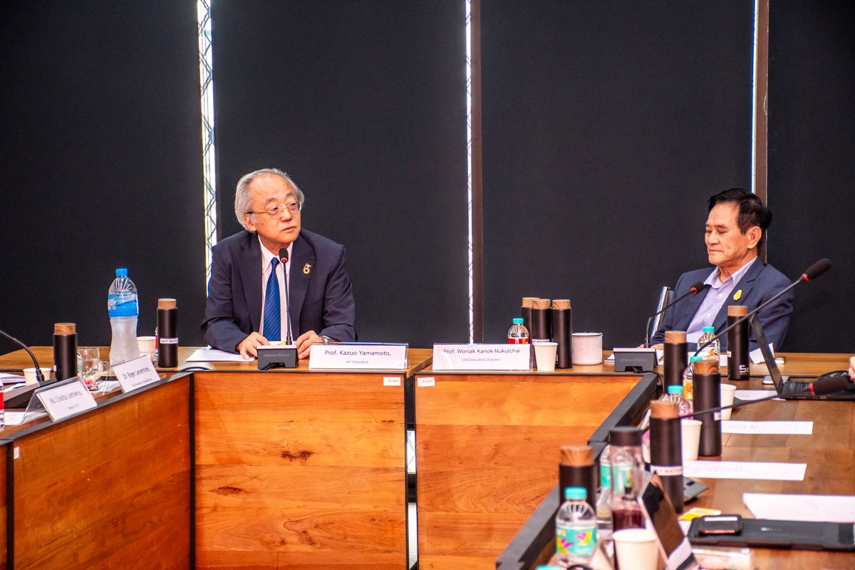 AITAsia's tweet photo. AIT officials, led by President Prof. Kazuo Yamamoto, visited the Chulalongkorn School of Integrated Innovation (CSII) to explore sustained collaboration between the two institutions on September 5, 2023.
#AITAsia #CSII #collaboration #institutions #partnership https://t.co/CqXv2kzleW