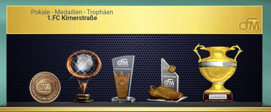 GermanChris74's tweet image. Die letzte OFM Saison, dargestellt in der Pokal Vitrine. 

1x Sieger YouTube Champions Cup 
1x Meister Bezirksliga
1x Fairplay Pokal 
1x Torschützenkönig (60 Tore)
1x Bester Sturm (95 Buden)

#OFM #OnlineFussballManager #Browsergame