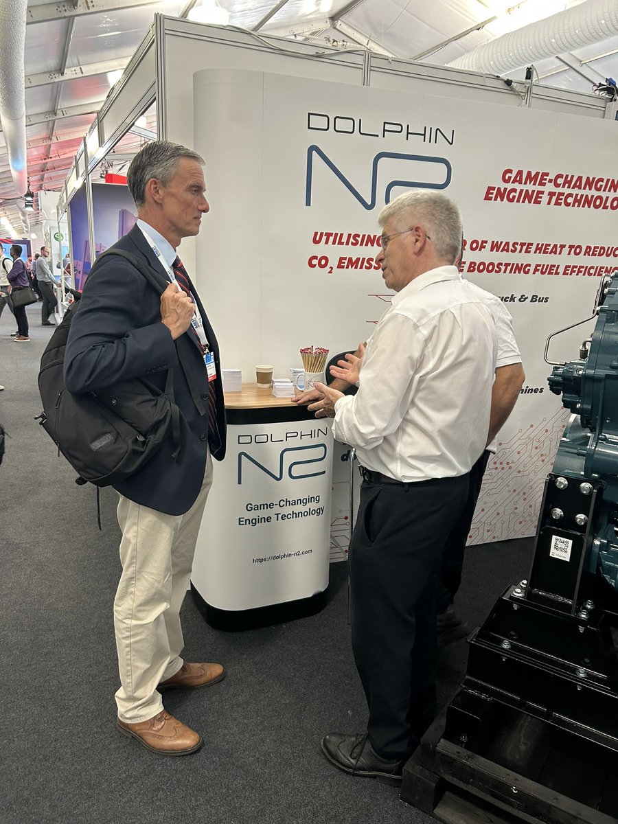 Day two of @lcv_event 
Join the Dolphin N2  team on stand C3-201 to find out more about how our hydrogen ready recuperated split cycle engine is a game changer for heavy-duty, agriculture and more. #LCV2023 #LCV23
