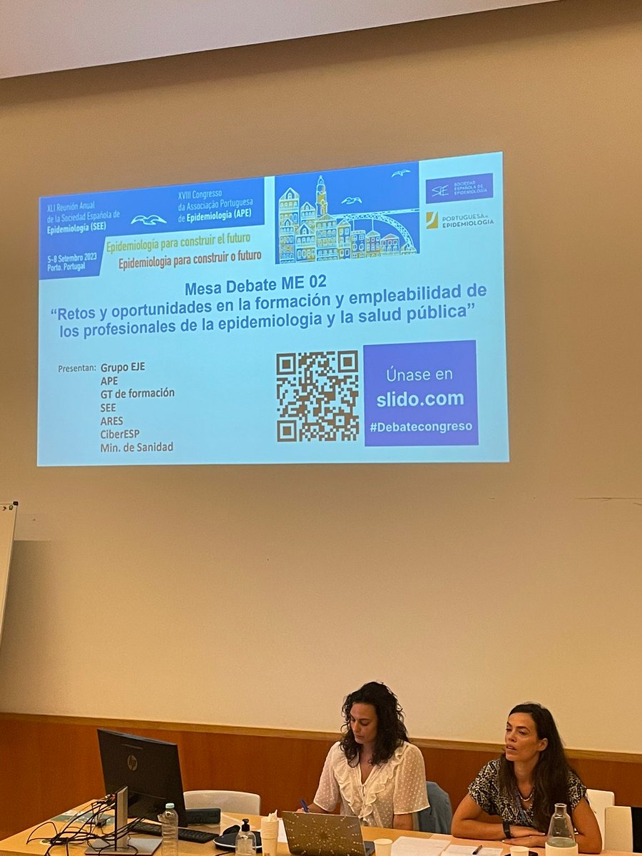 El <a href="/Grupo_EJE/">Grupo EJE - Jóvenes en Epidemiología y SP</a> organiza un Debate sobre Formación y Empleabilidad en el Congreso SEE-APE 2023 en Oporto. Gracias <a href="/AnaNHenriques/">AnaNHenriques</a> de APE, <a href="/IgsDLoy/">Ignacio Gonzalez</a> de EJE, <a href="/biaani/">Biaani</a> del GT formacion de la <a href="/seepidemiologia/">SEE</a>, grupo de jovenes @CIBER_ESP, <a href="/AresMPSP/">Ares MPSP</a> y M. Sanidad por unirse. <a href="/iUIBS_ULPGC/">iUIBS_ULPGC</a>