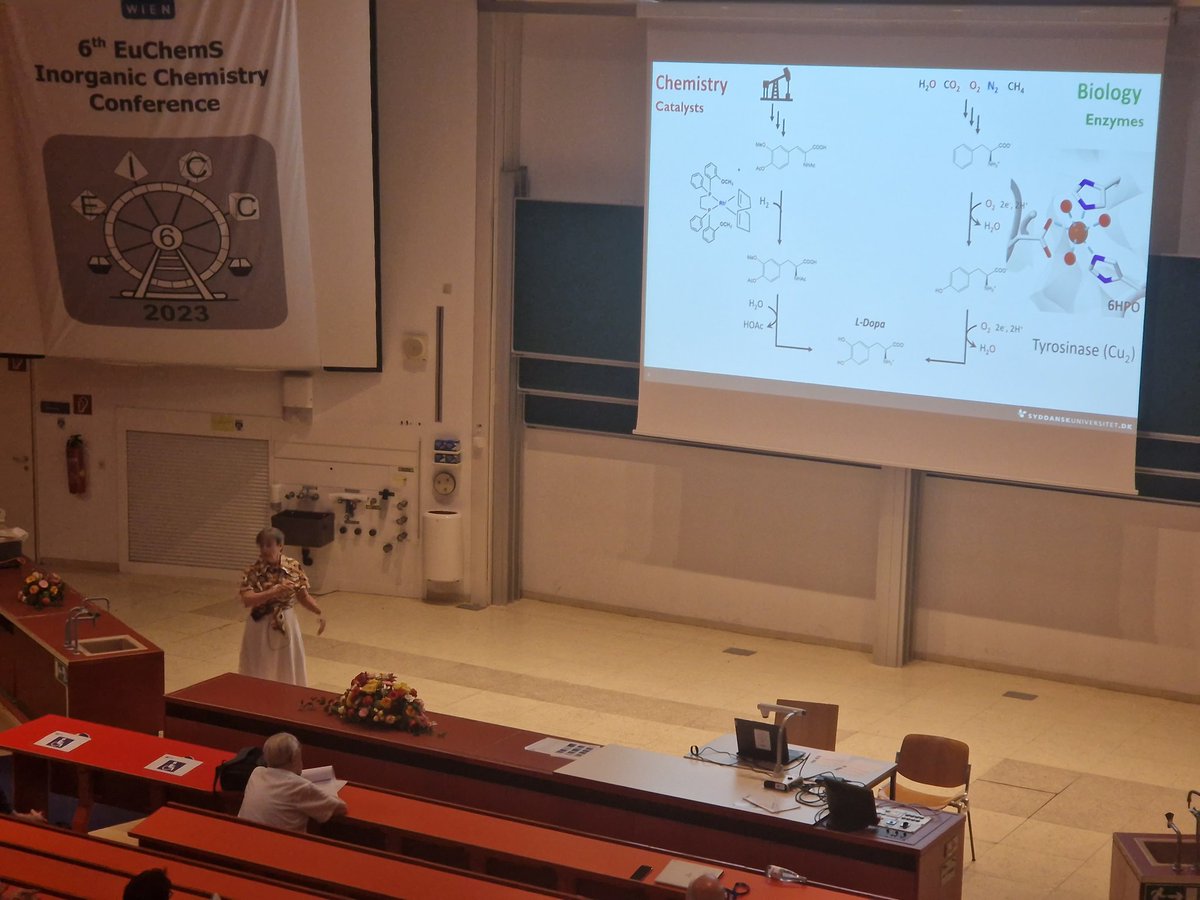 EICC6 (@eicc6_vienna) on Twitter photo Opening the last day: Christine McKenzie <a href="/McKenzie_SDU/">Christine McKenzie</a> from <a href="/UniSouthDenmark/">Uni Southern Denmark</a> talking about biomimetic oxidation with iron. Opening the last day: Christine McKenzie <a href="/McKenzie_SDU/">Christine McKenzie</a> from <a href="/UniSouthDenmark/">Uni Southern Denmark</a> talking about biomimetic oxidation with iron.