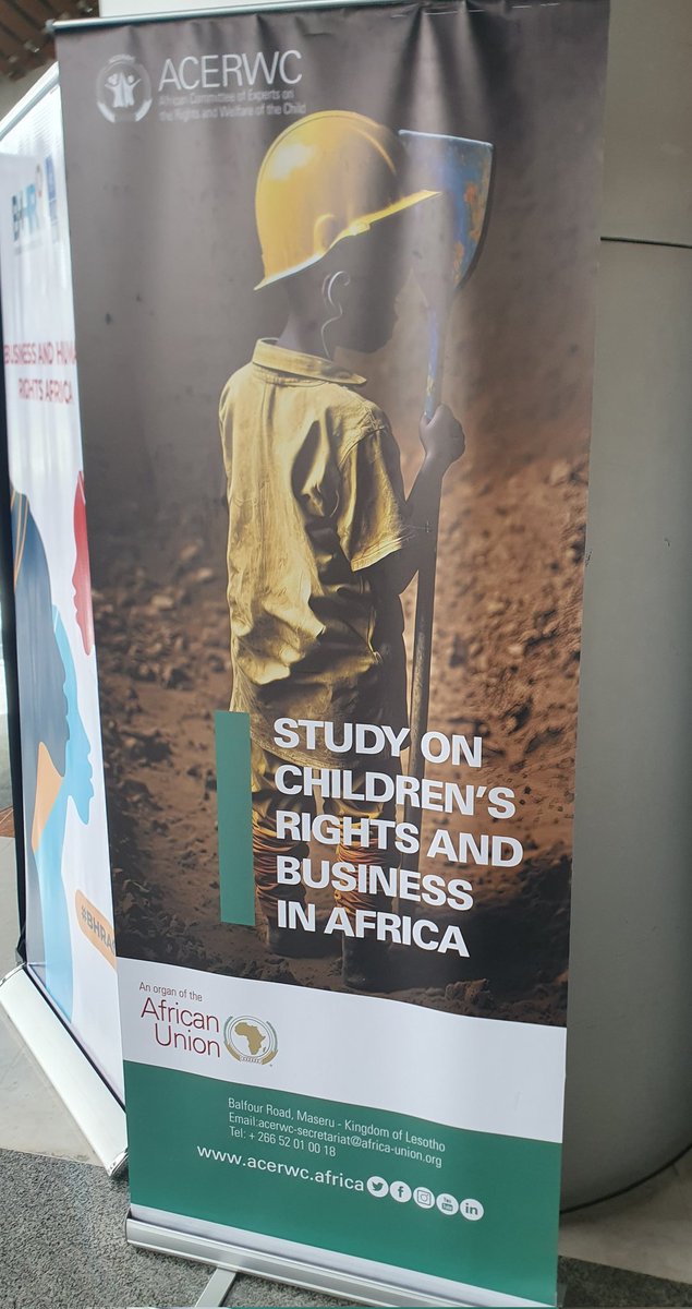 In response for a child-based approach to the challenges in business practices, ACERWC developed a study which stresses the imperative need of a continental action how business can have an improved impact on  Children's rights &amp; welfare. 

#ABHRForum
#AfricaFit4Children