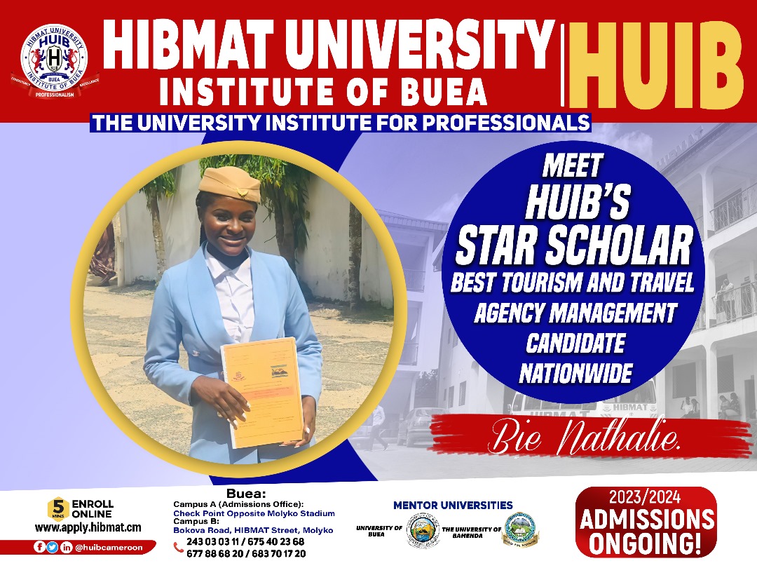 HuibCameroon's tweet photo. Bie Nathalie Mukete started schooling at Hibmat Douala in 2021. She is one of our most dedicated students, working closely with lecturers to achieve her goal.
In 2022, she did her internship at Mountain Hotel Buea CMR &amp; the remark from her supervisors was exceptionally positive https://t.co/n7EM7Pf0Ft