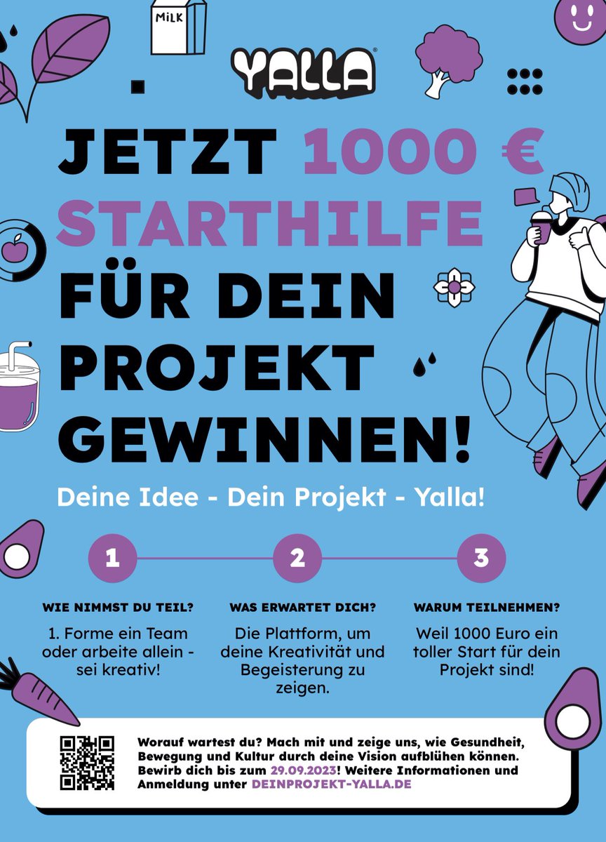 sleepwalkerHH's tweet photo. 1000€ Starthilfe für dein Projekt 🤟🤩 Infos auf https://t.co/Aq37CDa3lb 👈 #yalla #starthilfe #projekt #wettbewerb https://t.co/eOlp5XMcNL