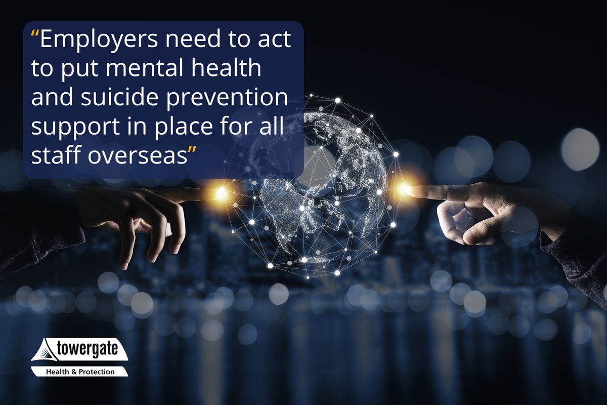 HealthTowergate's tweet image. With the theme of this year’s #WorldSuicidePreventionDay being ‘creating hope through action’, employers should act to put mental health and suicide prevention support in place for all staff overseas. Read more here: towergatehealthandprotection.co.uk/news/data-reve…