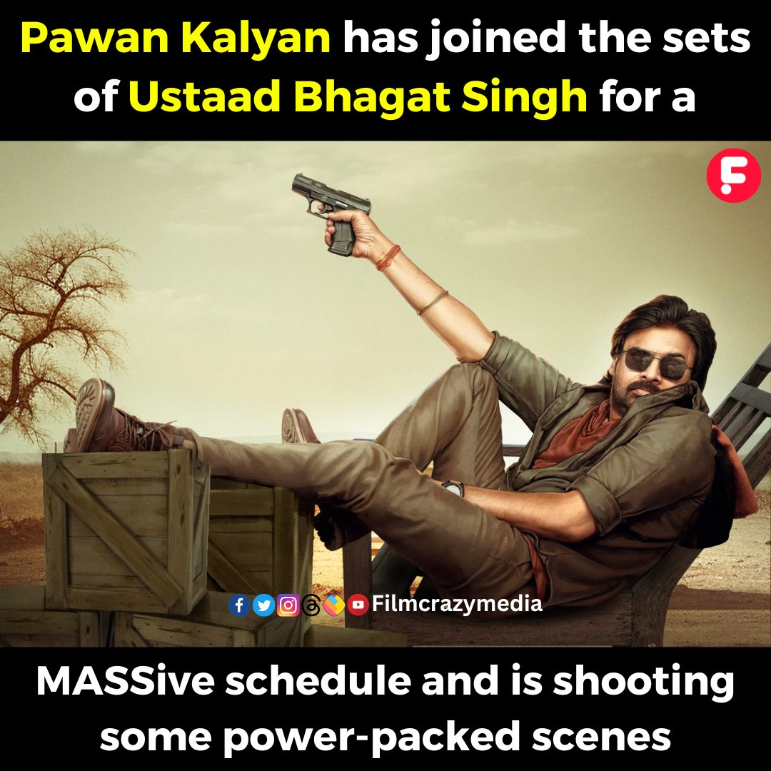 filmcrazymedia's tweet image. The USTAAD is back in action💥

#PawanKalyan #UstaadBhagatSingh 

#FilmCrazy