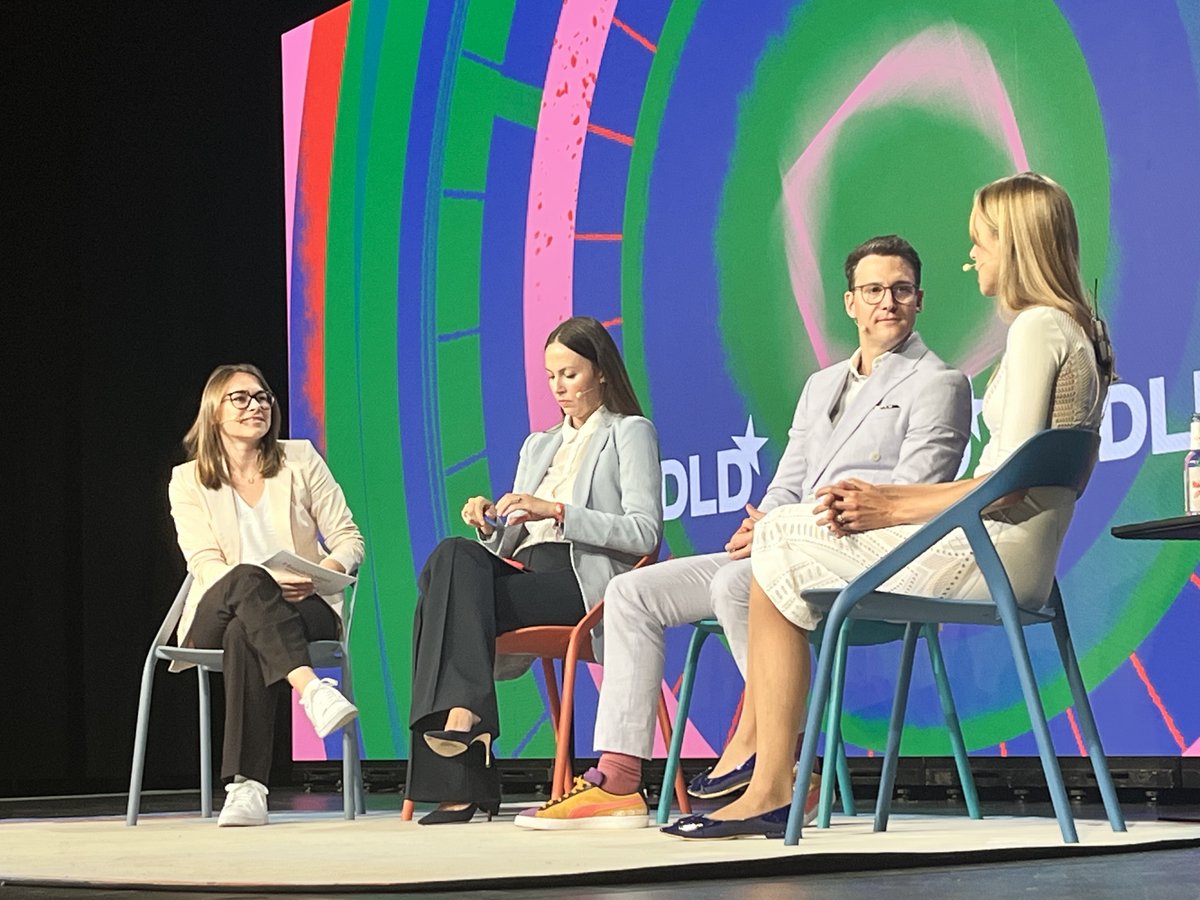 DLD Conference (@dldconference) on Twitter photo How can we #synergize AI innovation? <a href="/LarissaHolzki/">Larissa Holzki</a> (@Handelsblatt) in conversation with Ewa Duerr (Google), <a href="/EvaMaydell/">Eva Maydell (Paunova)</a> and @Probejsek (<a href="/MastercardDE/">MastercardDE</a>) on stage at the #DLDAISummit. How can we #synergize AI innovation? <a href="/LarissaHolzki/">Larissa Holzki</a> (@Handelsblatt) in conversation with Ewa Duerr (Google), <a href="/EvaMaydell/">Eva Maydell (Paunova)</a> and @Probejsek (<a href="/MastercardDE/">MastercardDE</a>) on stage at the #DLDAISummit.