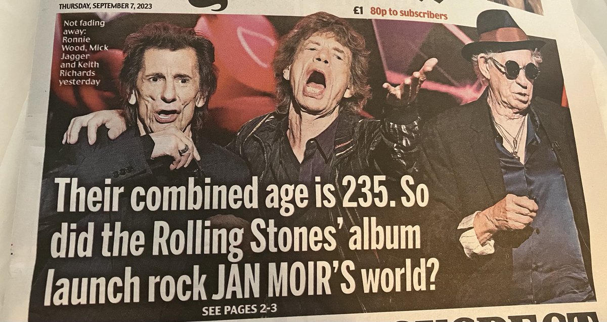 VictoriaCoren's tweet photo. I never understand why people do this “combined age” thing with the Rolling Stones. The combined age of a primary school class is about 275; does that mean they’re old?

And let’s be frank, the Stones’ combined age is going *down*. Eventually it’ll be 0.

SIMPLE MATHS. https://t.co/mQOX1rNwb5