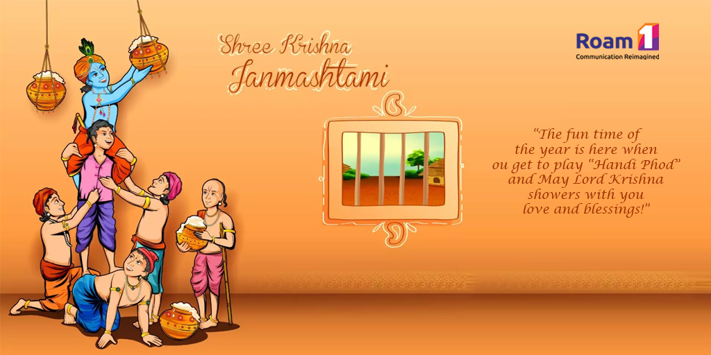Roam1Telecom's tweet photo. May the blessings of Lord Krishna fill your life with love, joy, and prosperity this Janmashtami! 🙏🏼🌟 #KrishnaJanmashtami #DivineCelebration https://t.co/iRMUg0qdcj