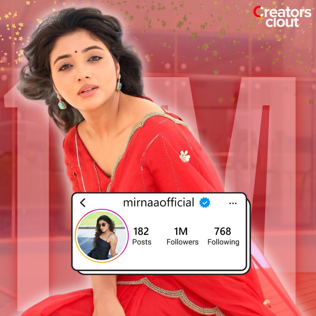 creators_clout's tweet photo. 🥳🎈 @mirnaaofficial, you've got a million reasons to celebrate today! ✨ Congratulations to our sensational star, Mirnaa, for hitting this amazing milestone🌟💖 https://t.co/dYYIsfPtcJ