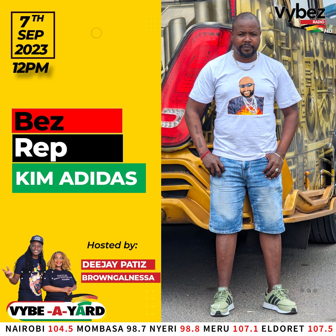 VybezRadioKE's tweet photo. Kama kawa its #BezRep Thursday and today tunabanja na #KimAdidas
Twende nalo! #VybeAYard
@Browngalnessa na @deejaypatiz https://t.co/xEqbSj0FCP