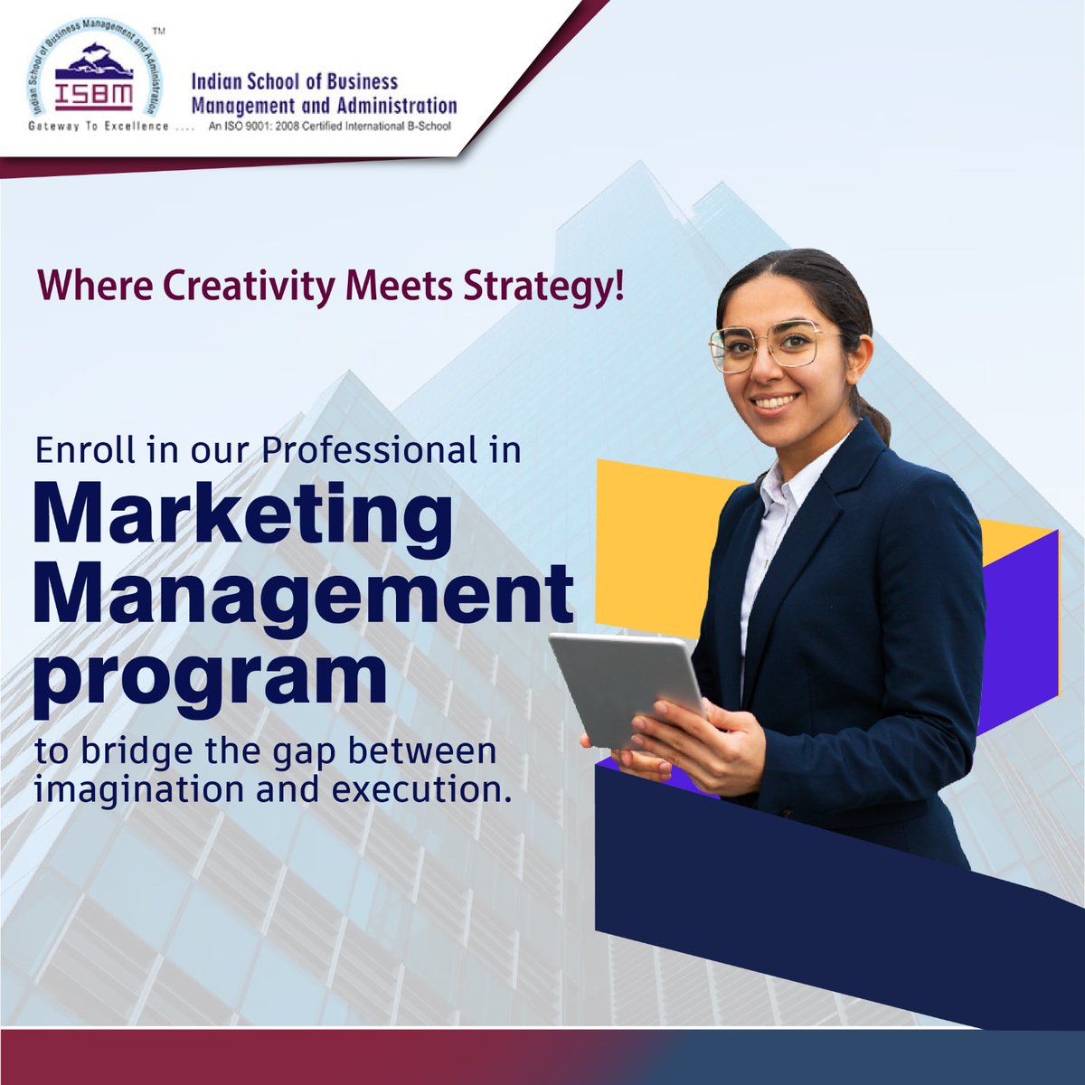 isbma's tweet photo. Master the Art of Marketing Management with Our Program!🎓 

Elevate your marketing skills and drive success. Join us today!

Apply Now: https://t.co/czuSL4YdSP

#MarketingManagement #ISBMA #CareerJourney https://t.co/ECjXqmoE4V