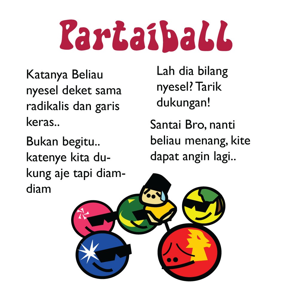 Mi9aWempy's tweet photo. Cartoon partaiball ala Gen-Z.. 
bicara sikon kekinian policik
tentang, 
Ngumpetin fans radikalis..😁

Mau WA sticker lucu Partaiball ??daftar di Pijar 
Via link ini, 
https://t.co/FZip9E9Cnx 

Pijar Emang Beda

#GanjarSelaluDihati 
#IndonesiaMenantiGanjar https://t.co/s6LzbpXYfR