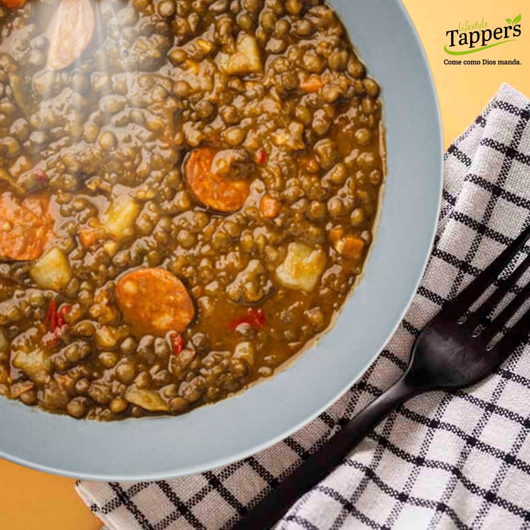 Descubre la magia en cada cucharada... 🍲

Lentejas caseras con chorizo, una combinación perfecta de sabores auténticos. 🍲😋 #ComidaCasera #LentejasConChorizo #SaborAuténtico
.
.
.
#Tappers #lentejas #chorizo #comidaadomicilio #recetassaludables #comidapreparada #madrid