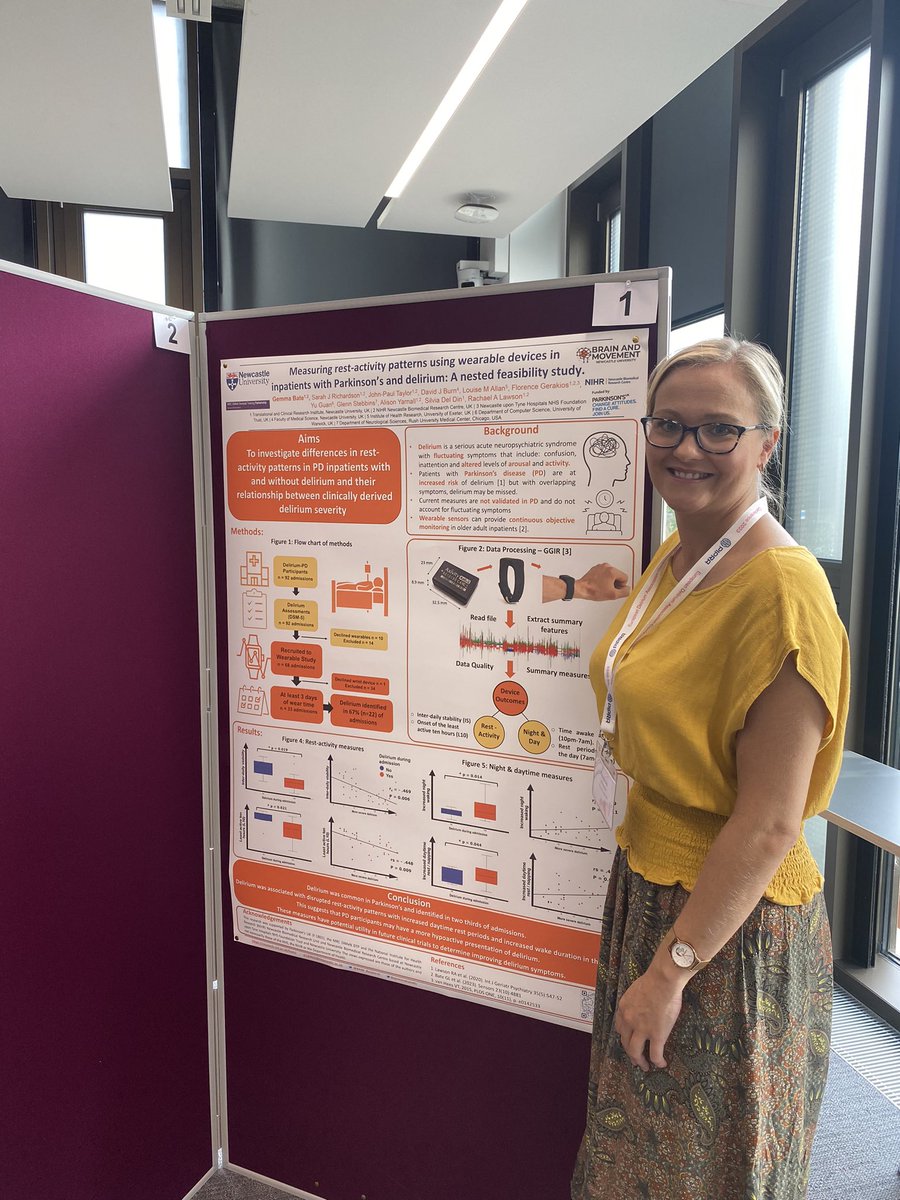 Rachael A Lawson (@rachaellawson85) on Twitter photo We’re at the <a href="/EDA_delirium/">European Delirium</a> 2023 Conference!
Find out about #delirium in #Parkinsons at posters 1 by <a href="/gemmabate81/">Gemma Bate</a> and 29 or come to the Delirium and Neurodegenerative symposium and flash presentations tomorrow!
<a href="/FGerakios/">Florence Gerakios</a> <a href="/DrSRichardson1/">Sarah Richardson</a> <a href="/AlisonYarnall/">Alison Yarnall</a> <a href="/sil_bam/">Silvia Del Din</a> <a href="/BAM_Research/">BAM Research Group</a> We’re at the <a href="/EDA_delirium/">European Delirium</a> 2023 Conference!
Find out about #delirium in #Parkinsons at posters 1 by <a href="/gemmabate81/">Gemma Bate</a> and 29 or come to the Delirium and Neurodegenerative symposium and flash presentations tomorrow!
<a href="/FGerakios/">Florence Gerakios</a> <a href="/DrSRichardson1/">Sarah Richardson</a> <a href="/AlisonYarnall/">Alison Yarnall</a> <a href="/sil_bam/">Silvia Del Din</a> <a href="/BAM_Research/">BAM Research Group</a>