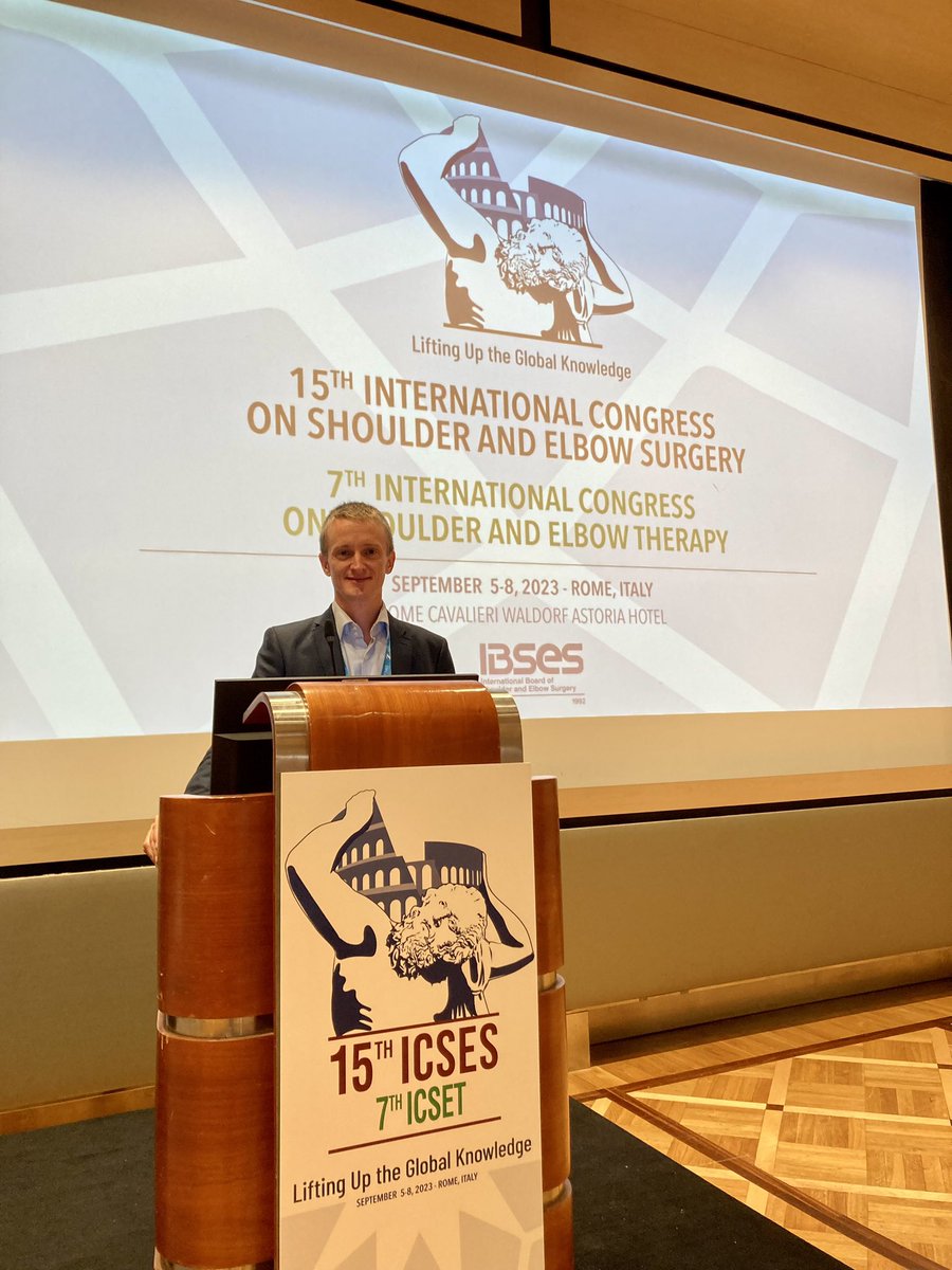 marcusbatemanPT's tweet photo. About to present our Core Outcome Set work for Lateral Elbow Tendinopathy at the ICSES in Rome. Huge thanks to all that contributed. #tenniselbow #ICSES2023 https://t.co/wVHmPvsFLS