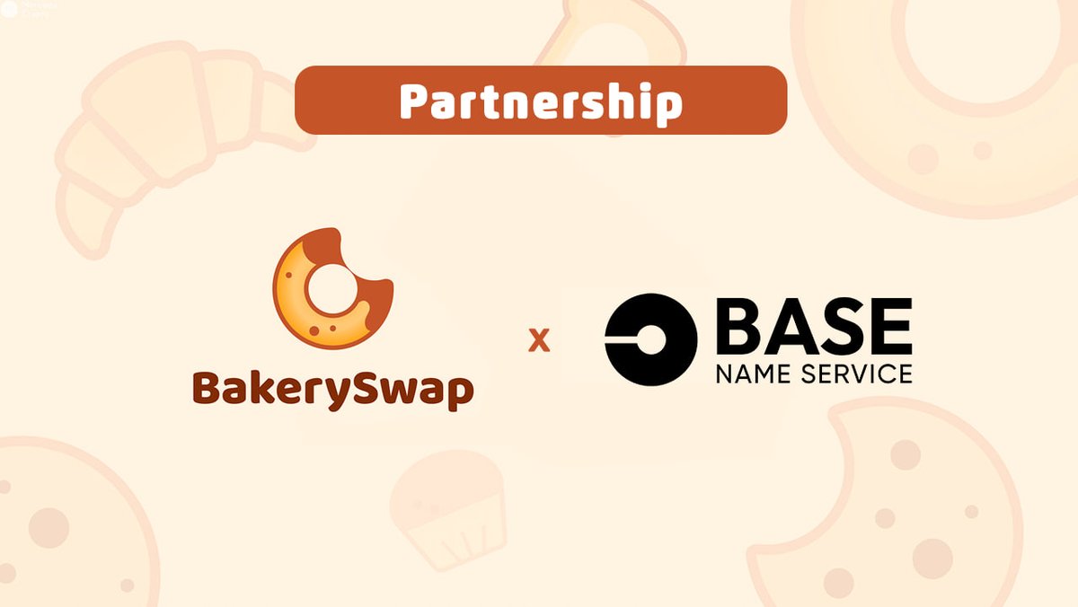 bakery_swap's tweet photo. 🔥 Partnership with @basenameapp 
 
ℹ️ Base Name Service is building web3 usernames (.base) for the next billion+ users on Base.

🔵 Stay tuned for more activities together on #Basechain https://t.co/vTW72NSAzk